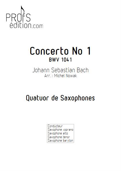 Concerto No 1 BWV1041 Allegro - Quatuor de Saxophones - BACH J.S. - page de garde