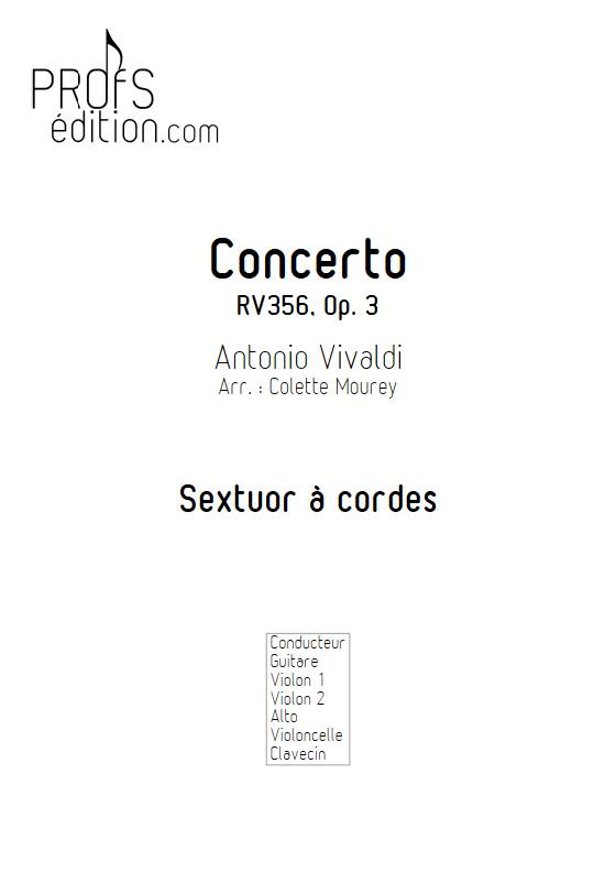 Concerto RV356 - Sextuor à cordes - VIVALDI A. - page de garde