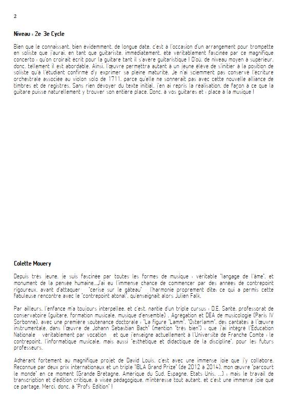 Concerto RV356 - Sextuor à cordes - VIVALDI A. - Fiche Pédagogique