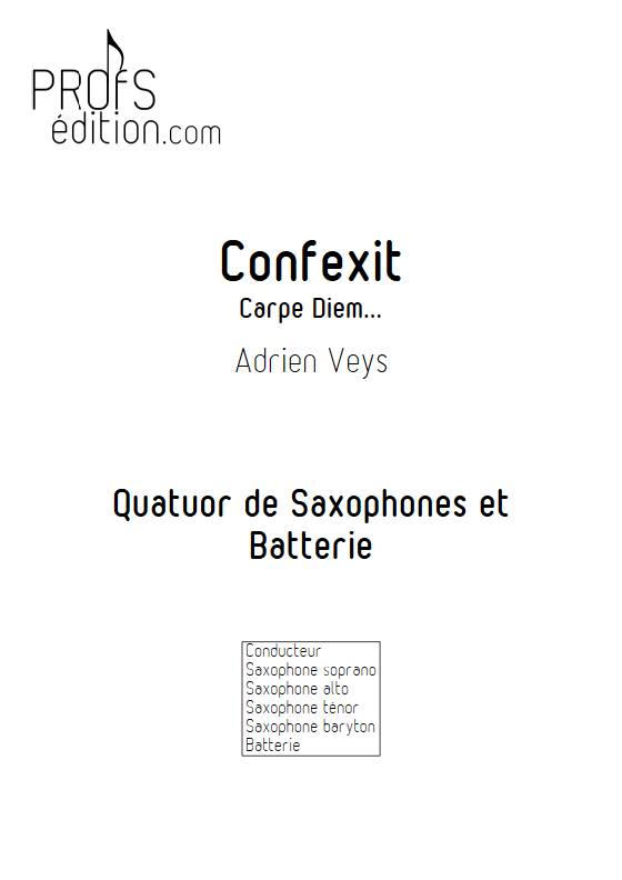 Confixit - Quatuor de Saxophones - VEYS A. - page de garde