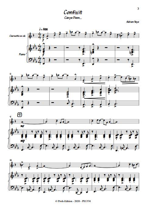 Confixit - Clarinette Piano - VEYS A. - Partition