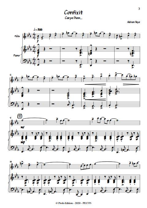 Confixit - Flûte Piano - VEYS A. - Partition