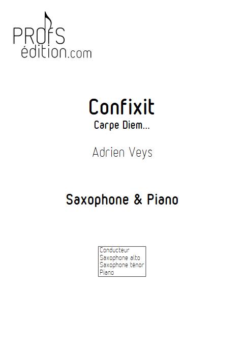 Confixit - Saxophones Piano - VEYS A. - page de garde