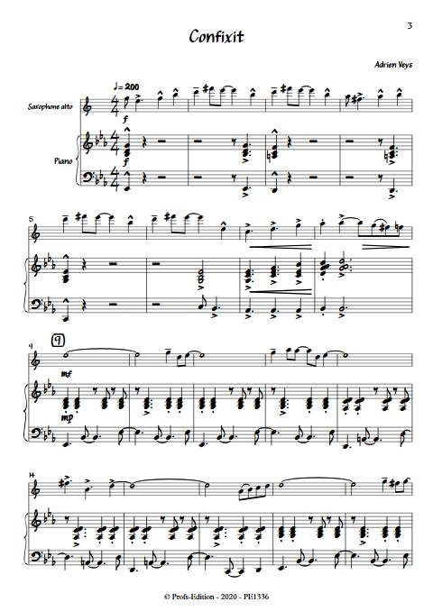 Confixit - Saxophones Piano - VEYS A. - Partition