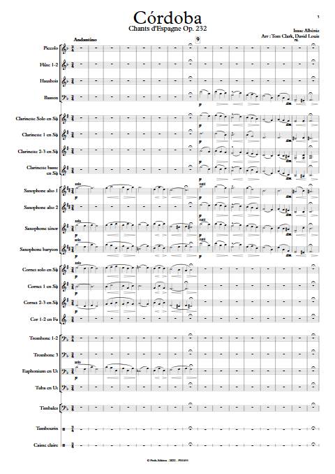 Cordoba - Orchestre d'Harmonie - ALBENIZ I. - app.scorescoreTitle