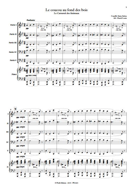 Coucou - Ensemble Variable - SAINT-SAENS C. - app.scorescoreTitle