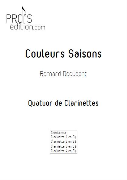 Couleurs Saisons - Quatuor de Clarinettes - DEQUEANT B. - page de garde