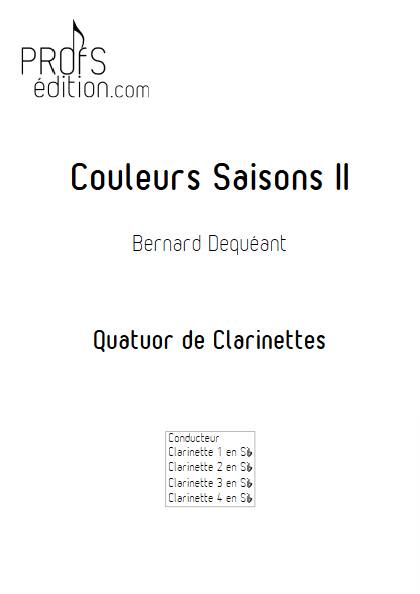 Couleurs Saisons II - Quatuor de Clarinettes - DEQUEANT B. - page de garde