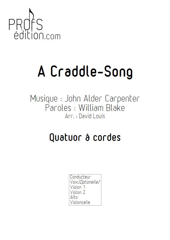 Craddle Song - Quatuor à cordes - CARPENTER J. A. - page de garde