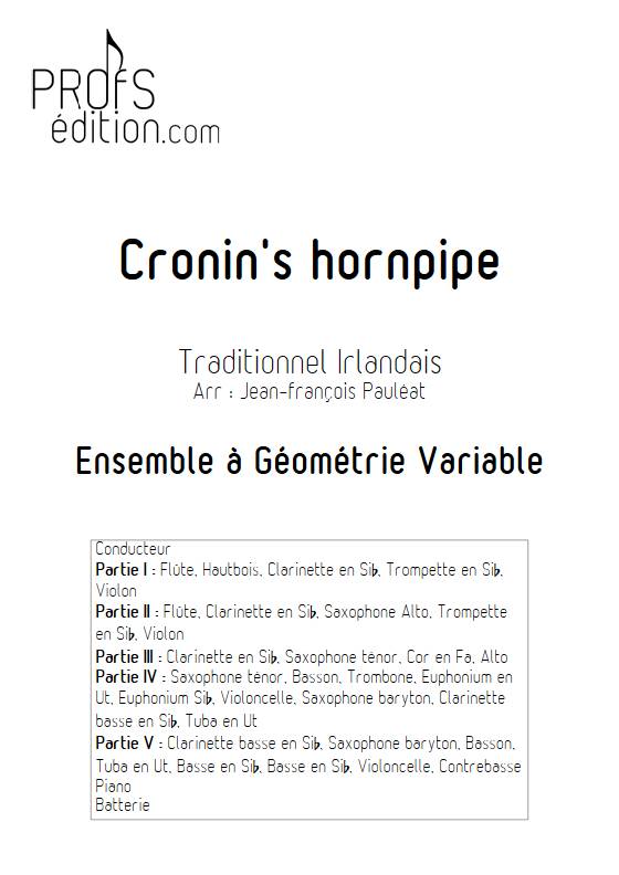 Cronin's hornpipe - Ensemble Variable - TRADITIONNEL IRLANDAIS - page de garde