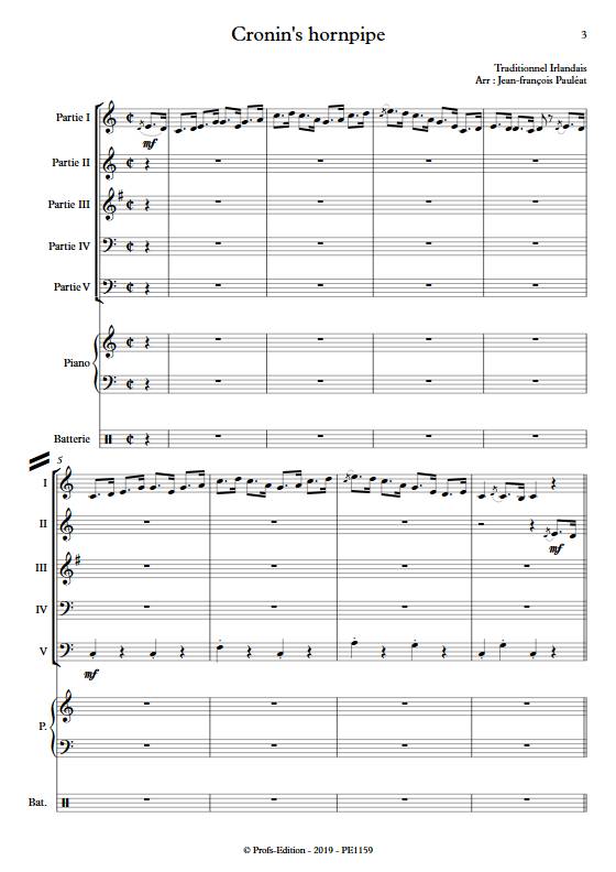 Cronin's hornpipe - Ensemble Variable - TRADITIONNEL IRLANDAIS - app.scorescoreTitle