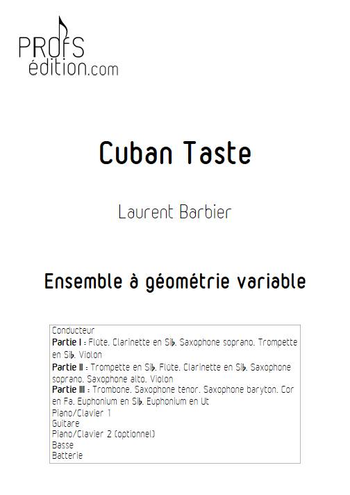 Cuban Taste - Ensemble Variable - BARBIER L. - page de garde