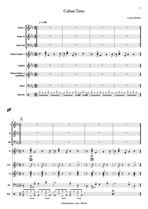 Cuban Taste - Ensemble Variable - BARBIER L. - Partition