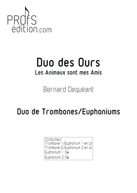 Duo des Ours - Duo de Trombones - DEQUEANT B. - page de garde