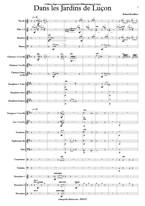 Dans les Jardins de Luçon - Orchestre d'Harmonie - BOUTILLIERS R. - app.scorescoreTitle