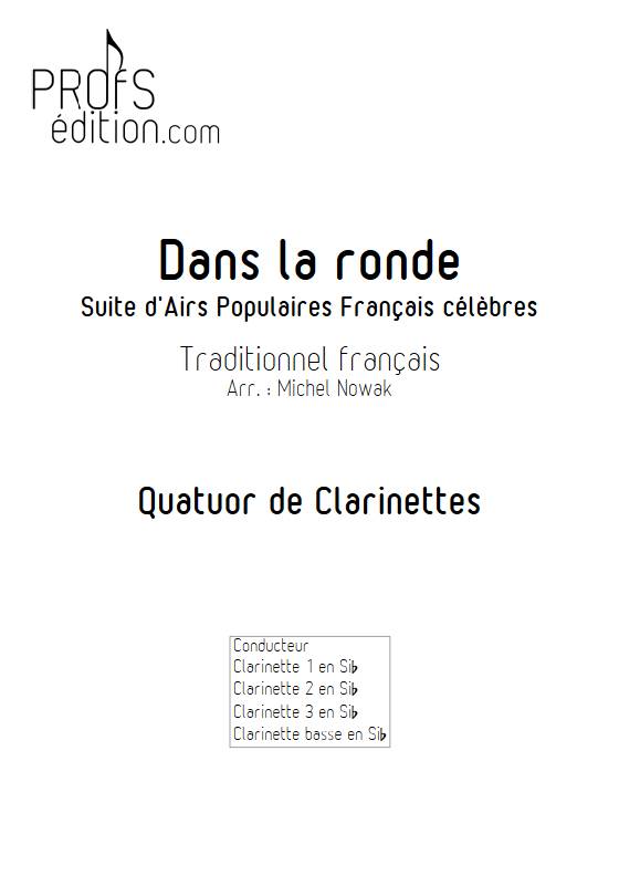 Dans la ronde - Quatuor de clarinettes - NOWAK M. - page de garde