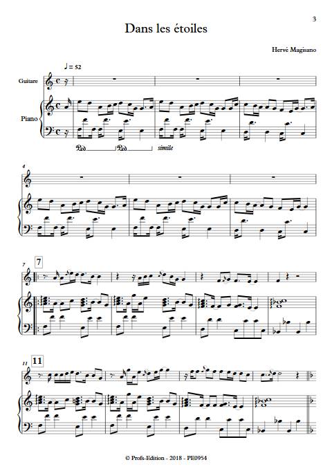 Dans les étoiles - Piano et Guitare - MAGISANO H. - Partition