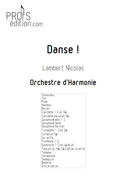 Danse - Orchestre d'harmonie - LAMBERT N. - page de garde