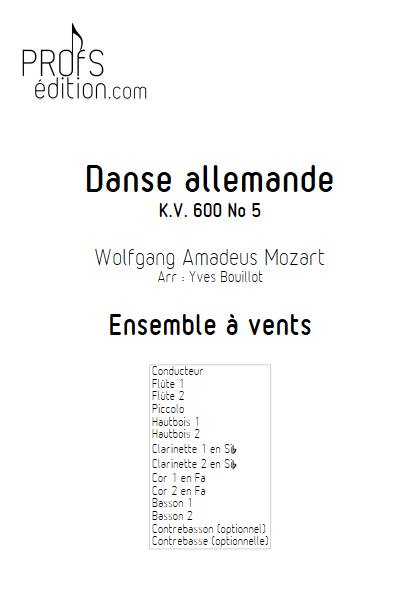 Danse Allemande - Ensemble à vents - MOZART W. A. - page de garde