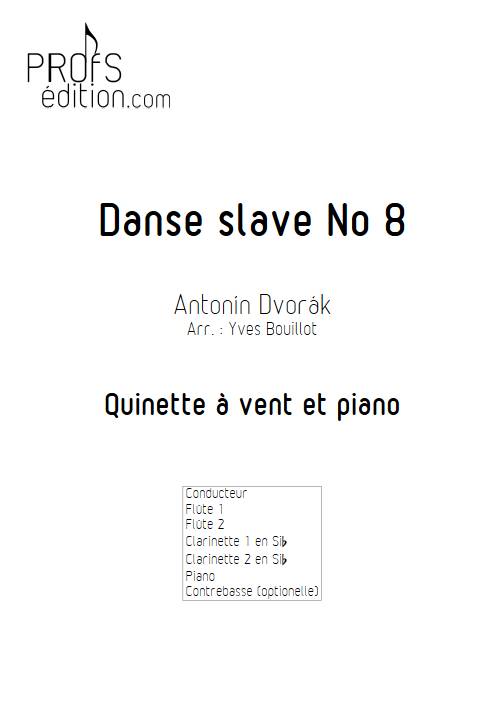 Danse slave No 8 - Quintette à vent avec piano - DVORAK A. - page de garde