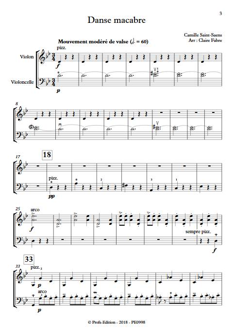 Danse macabre - Duo violon Violoncelle - SAINT-SAENS C. - app.scorescoreTitle