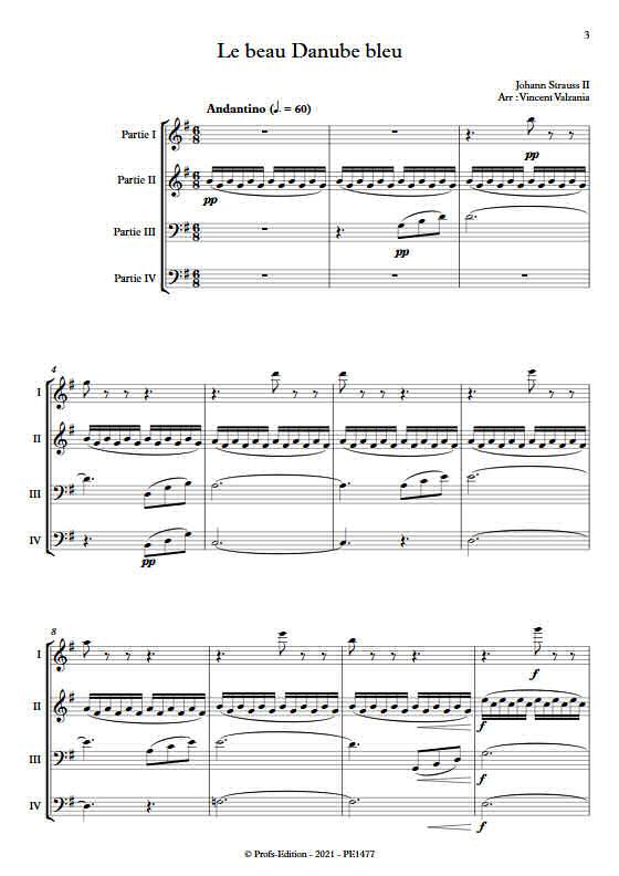 Le beau Danube bleu - Ensemble Variable - STRAUSS J. II - Partition