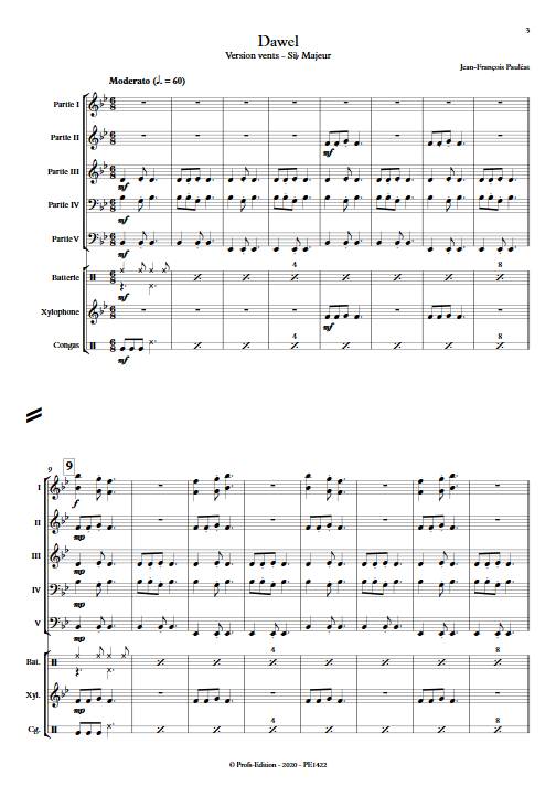 Dawel - Ensemble Variable - PAULEAT J. F. - app.scorescoreTitle
