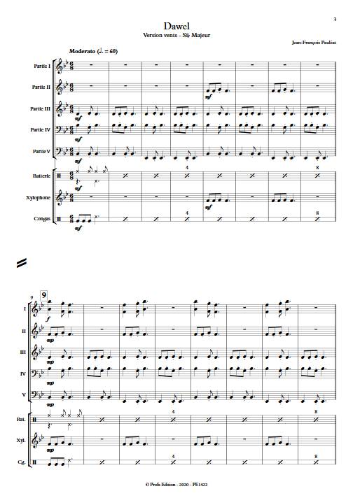 Dawel - Ensemble Variable - PAULEAT J. F. - Partition