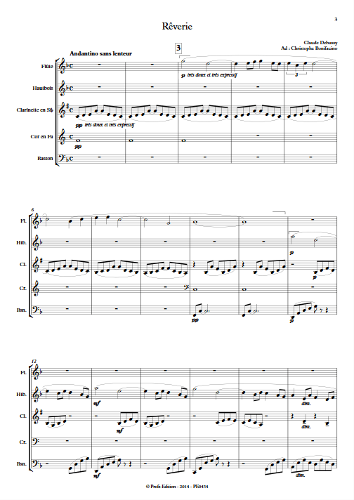 Rêverie - Quintette à Vents - DEBUSSY C. - app.scorescoreTitle