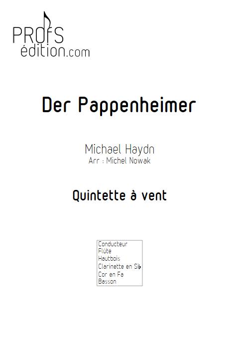 Der Pappenheimer - Quintette à vents - HAYDN M. - page de garde