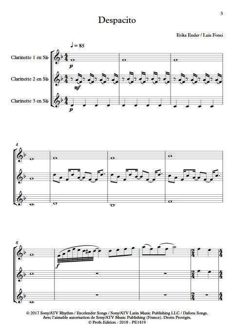 Despacito - Trio Clarinettes - FONSI L. - app.scorescoreTitle