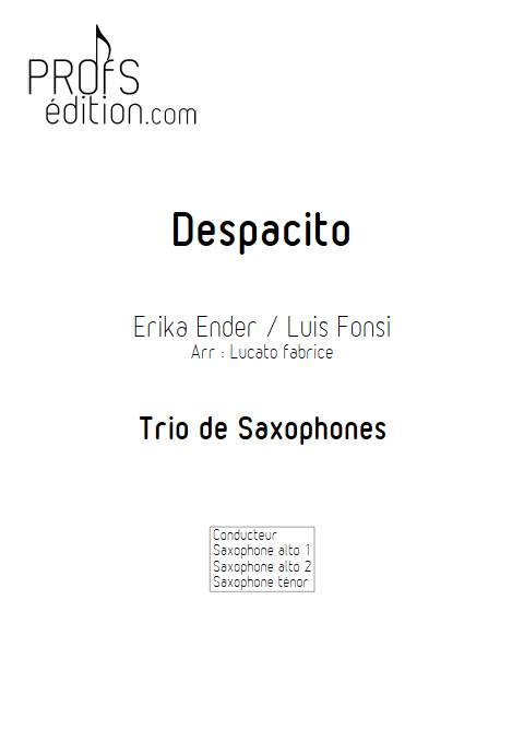 Despacito - Trio Saxophones - FONSI L. - page de garde