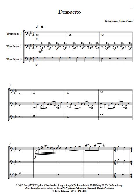 Despacito - Trio de Trombones - FONSI L. - app.scorescoreTitle