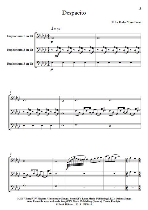 Despacito - Trio de Tubas - FONSI L. - Partition