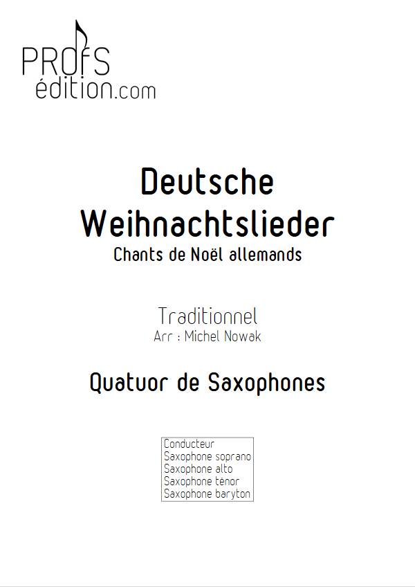 Deutsche Weihnachtslieder - Quatuor de Saxophones - TRADITIONNEL ALLEMAND - page de garde