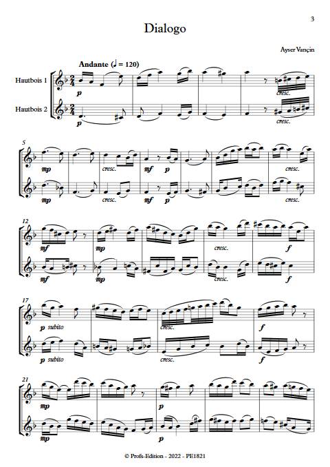 Dialogo - Duo Hautbois - VANCIN A. - Partition