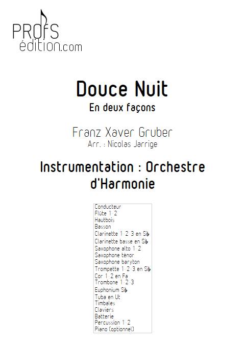 Douce nuit - Orchestre d'harmonie - GRUBER F. X. - page de garde