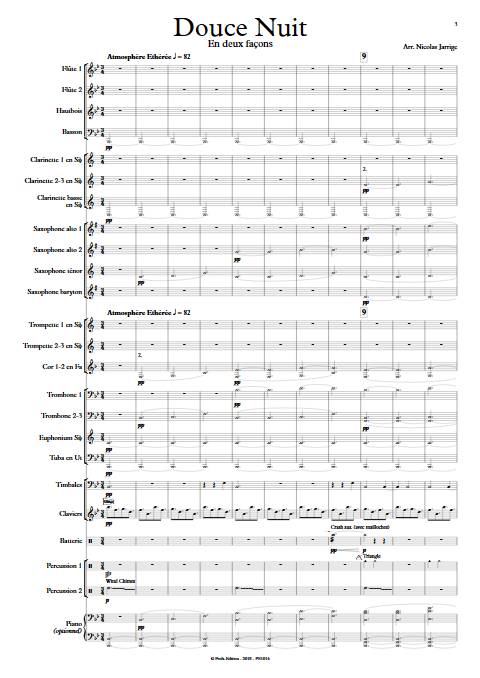 Douce nuit - Orchestre d'harmonie - GRUBER F. X. - Partition
