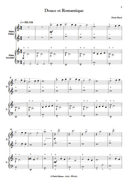 Douce et Romantique - Piano 4 mains - BUREL D. - app.scorescoreTitle