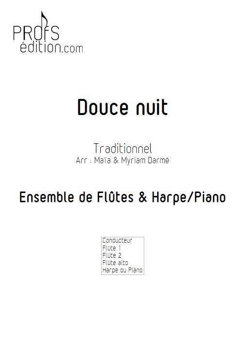 Douce nuit - Ensemble de flûte et piano ou harpe - TRADITIONNEL - page de garde