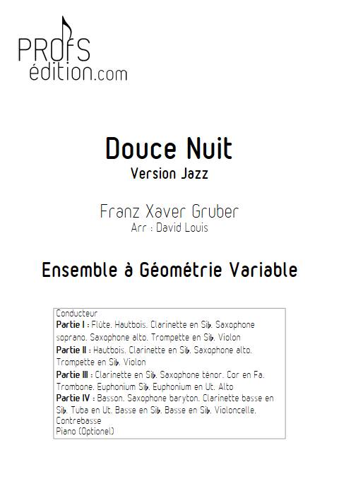 Douce nuit Jazz - Ensemble Variable - GRUBER F. X. - page de garde