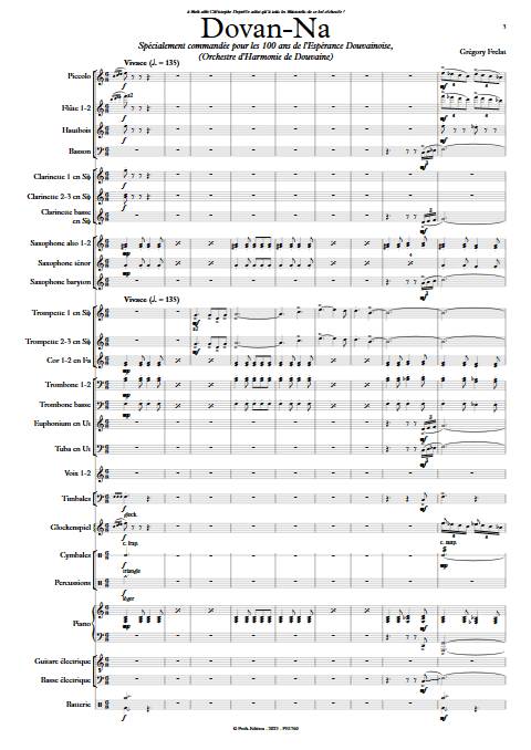 Dovan-na - Orchestre d'harmonie - FRELAT G. - Partition
