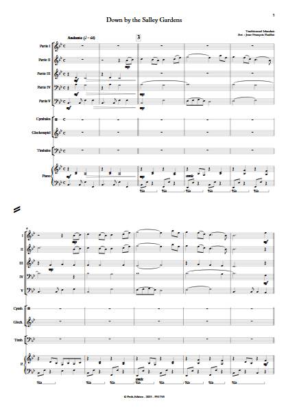 Down by the Salley Gardens - Ensemble Variable - TRADITIONNEL IRLANDAIS - Partition