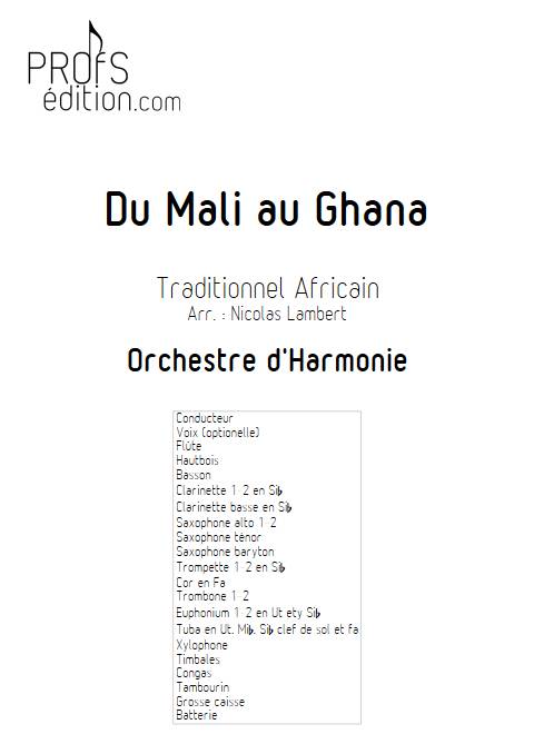 Du Mali au Ghana - Orchestre d'harmonie - TRADITIONNEL AFRICAIN - page de garde