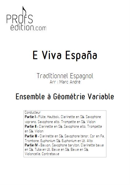 E Viva España - Ensemble Variable - Traditionnel Espagnol - page de garde