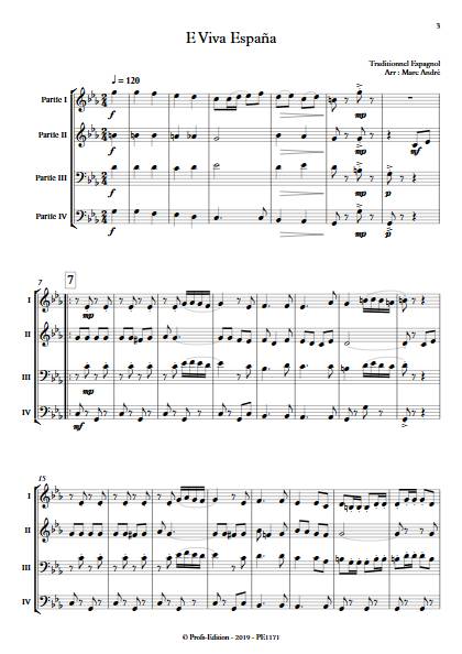 E Viva España - Ensemble Variable - Traditionnel Espagnol - Partition