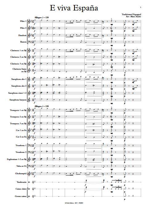 E Viva España - Orchestre d'Harmonie - Traditionnel Espagnol - app.scorescoreTitle
