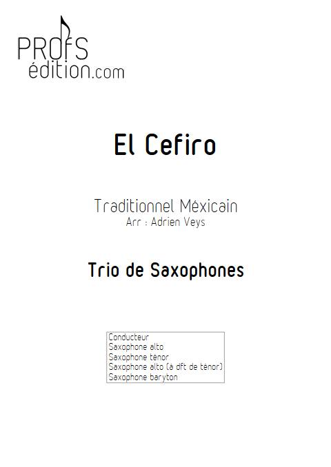 El Cefiro - Trio de Saxophones - Traditionnel Mexicain - page de garde