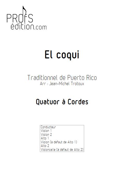 El coqui - Quatuor à Cordes - TRADITIONNEL CREOLE - page de garde