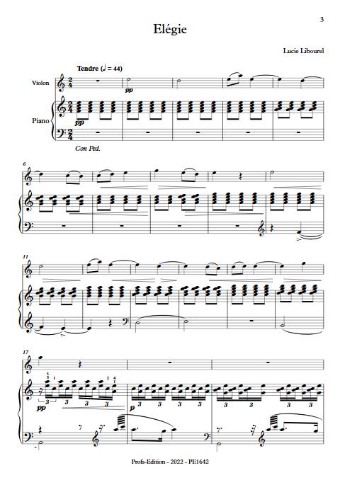 Elégie - Cordes & Piano - LIBOUREL L. - app.scorescoreTitle